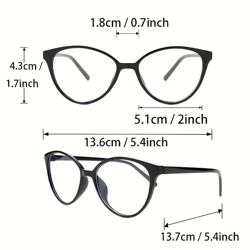 Ladies' Cat Eye Frame Glasses Y2K Style Perfect Daily Accessory