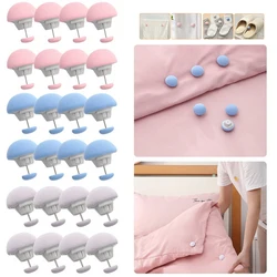 Mushroom Quilt Holder Macaron Non-slip Quilt Blanket Clip One Key To Unlock Blankets Cover Fastener Clip Holder Bed Sheet