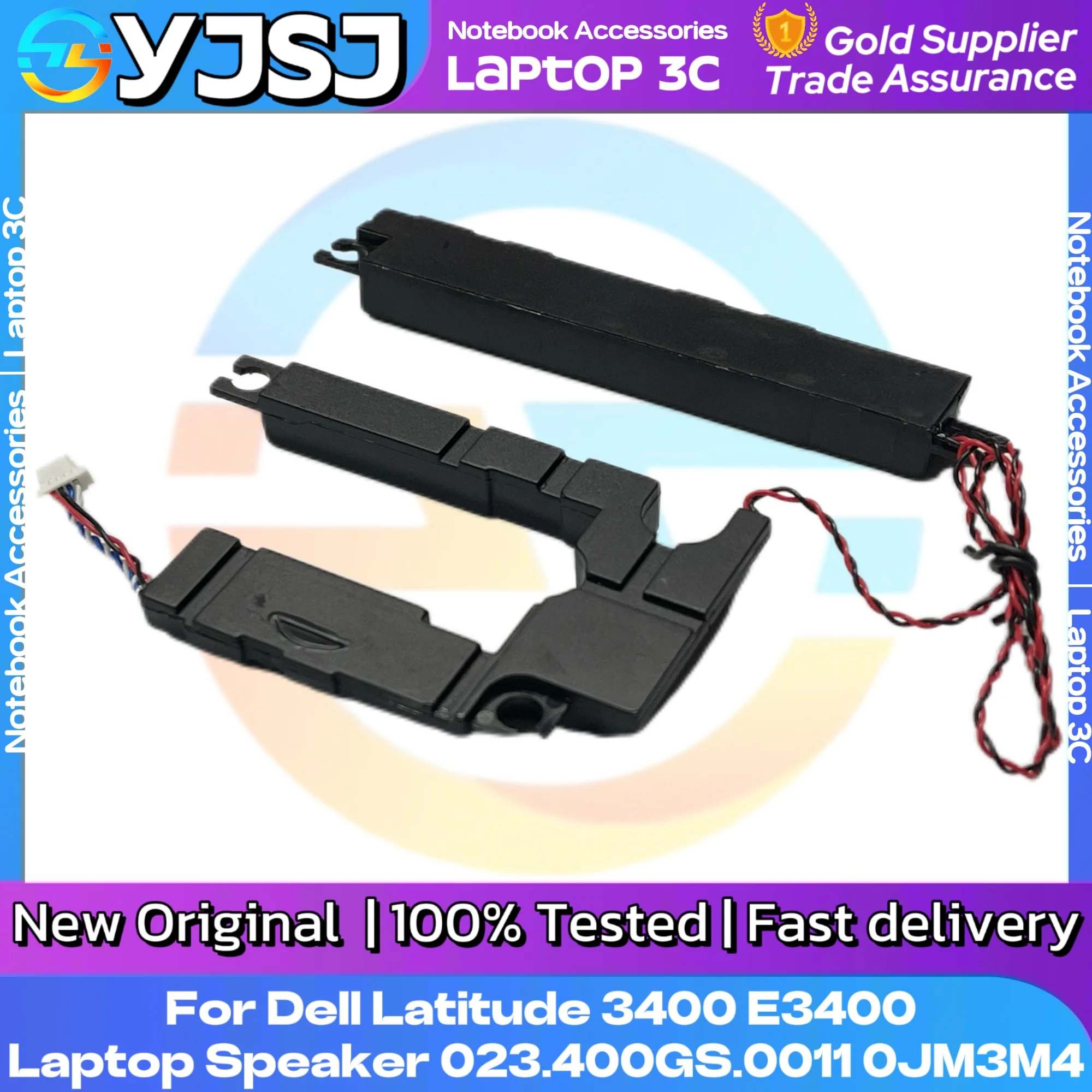 New For Dell Latitude 3400 E3400 L&R Built In Speaker 023.400GS.0011 0JM3M4 Laptop Speaker