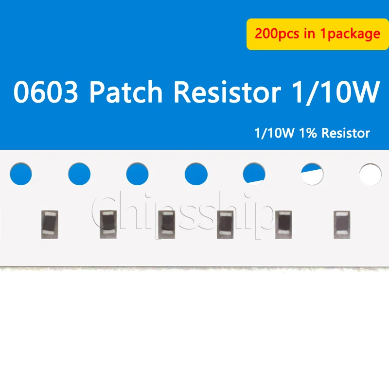 0603 Patch Resistor 1 10W 1% Resistor (200 PCS)