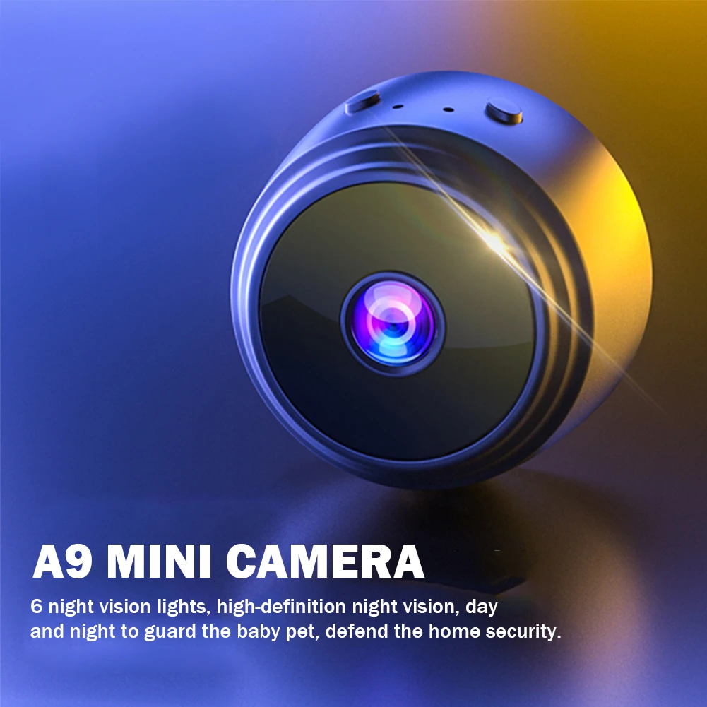 Smart Video Camera Night Vision Surveillance Camera USB Rechargeable Remote Viewing Strong Magnetic for Indoor Car Infants Pets