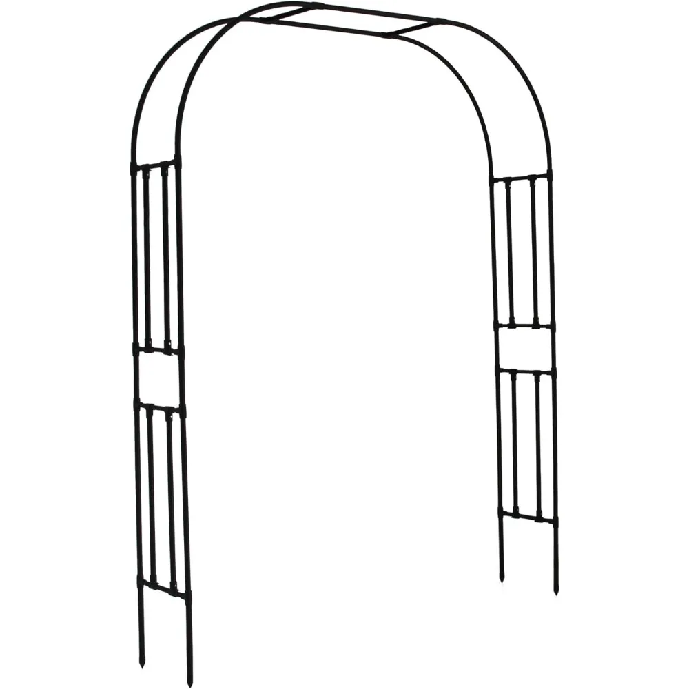 

Garden Arch Trellis, 95.8" H x 70.9" W Garden Arch Arbor Trellis for Climbing Plants Outdoor, Lightweight Metal + PE Coated Arch