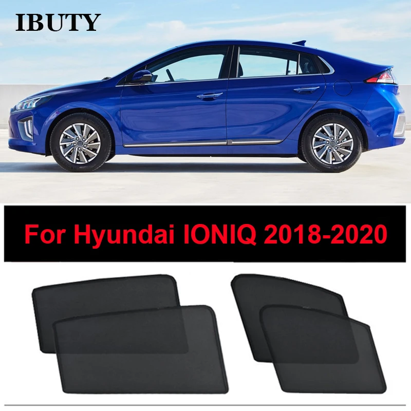 

For Hyundai IONIQ 2018 2019 2020 Magnetic Car Sunshade Side Window Mesh Curtains Sun Visor UV Heat Sunshield Protection Cover