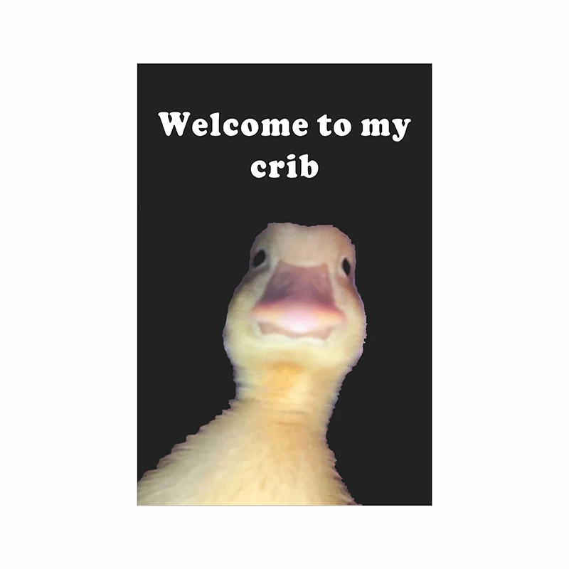 Funtalk Welcome to My Crib Funny duck Flag 2x3ft 100D Polyester For Outdoor Indoor Decoration