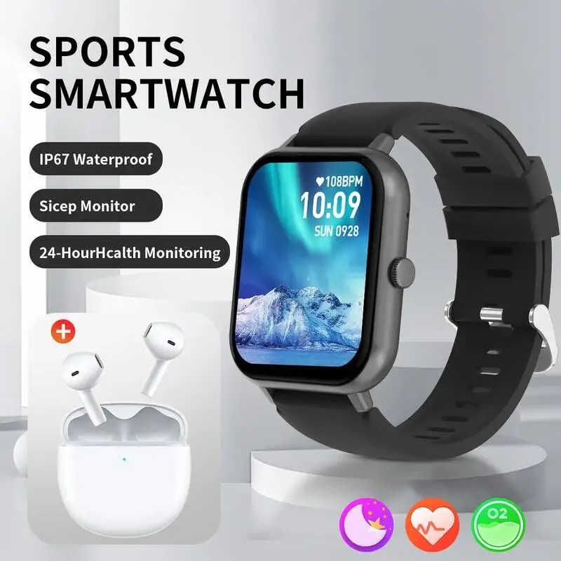 LIGE Men Bluetooth Headset Smart Watch Waterproof Call Smartwatch Heart Rate Sleep Monitoring Sport Fitness Tracker Watch Women