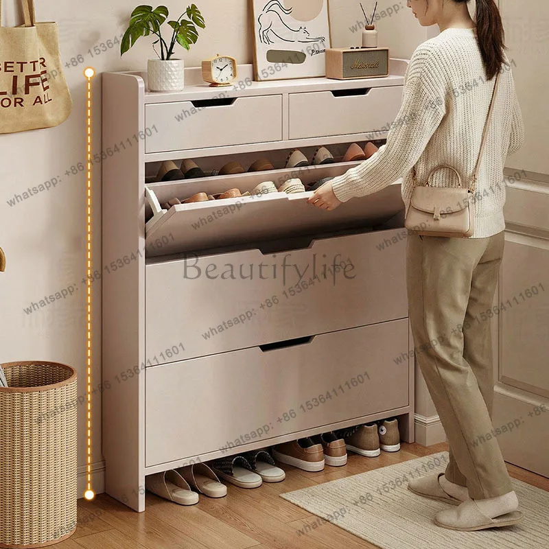 LD  Drawers Slippers Shoe Shelf Vertical Modern Entrance Hall Designer Luxury Wooden Shoe Cabinet Organizer Zapatero