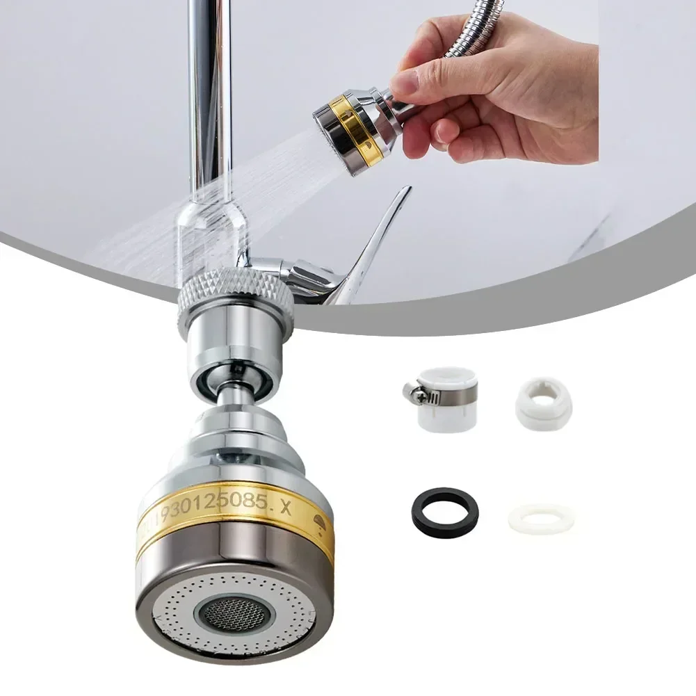 Kitchen Faucet Aerator Water Saving Nozzle Dual Function Faucet Nozzle Degree Rotary Sprayer Tap Nozzle Pressure Bubbler