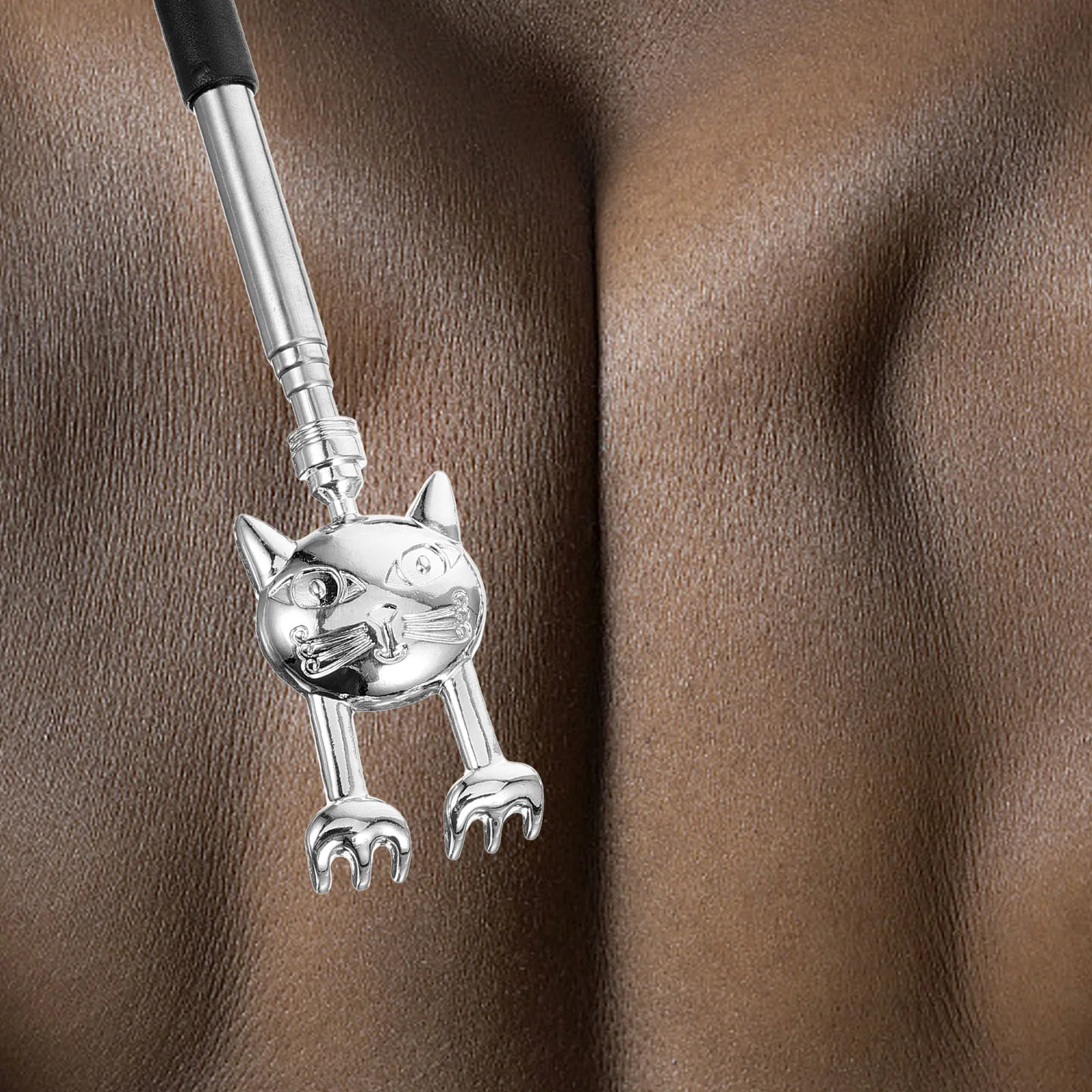 

2pcs Stainless Steel Back Scratcher for Adults Extendable Retractable Heavy Duty Long Reach Metal Manual Back for Men
