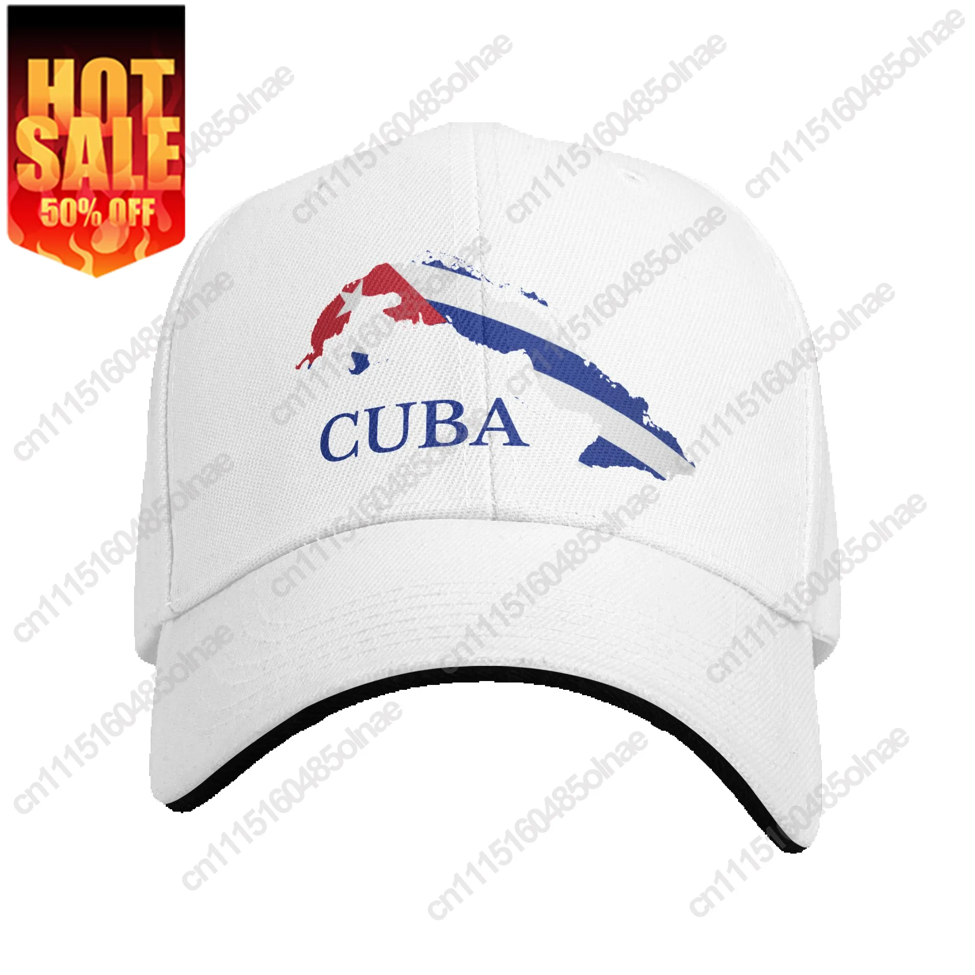 Custom Classic Cuban Cuba Map Flag Baseball Cap Women Men Adjustable Sock Dad Hat Sports Snapback Hats
