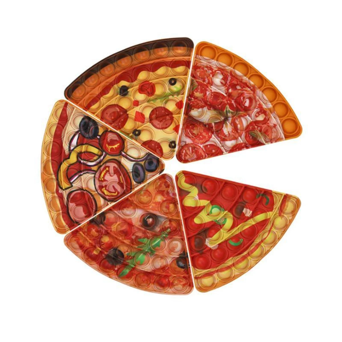 Emulation Food Pizza Pop Push Bubble Fidget Toys Adult Stress Relief Squeeze Toy Antistress Pop Soft Squishy For Kids Toy Gifts