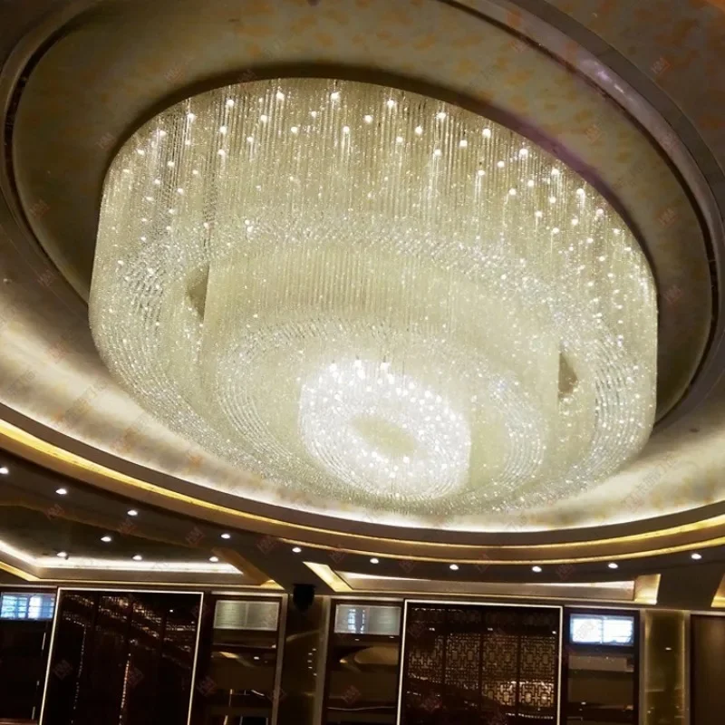 

Hotel Engineering Lights Hotel Clubhouse Multifunctional Banquet Hall, Restaurant, Chandelier Round Crystal