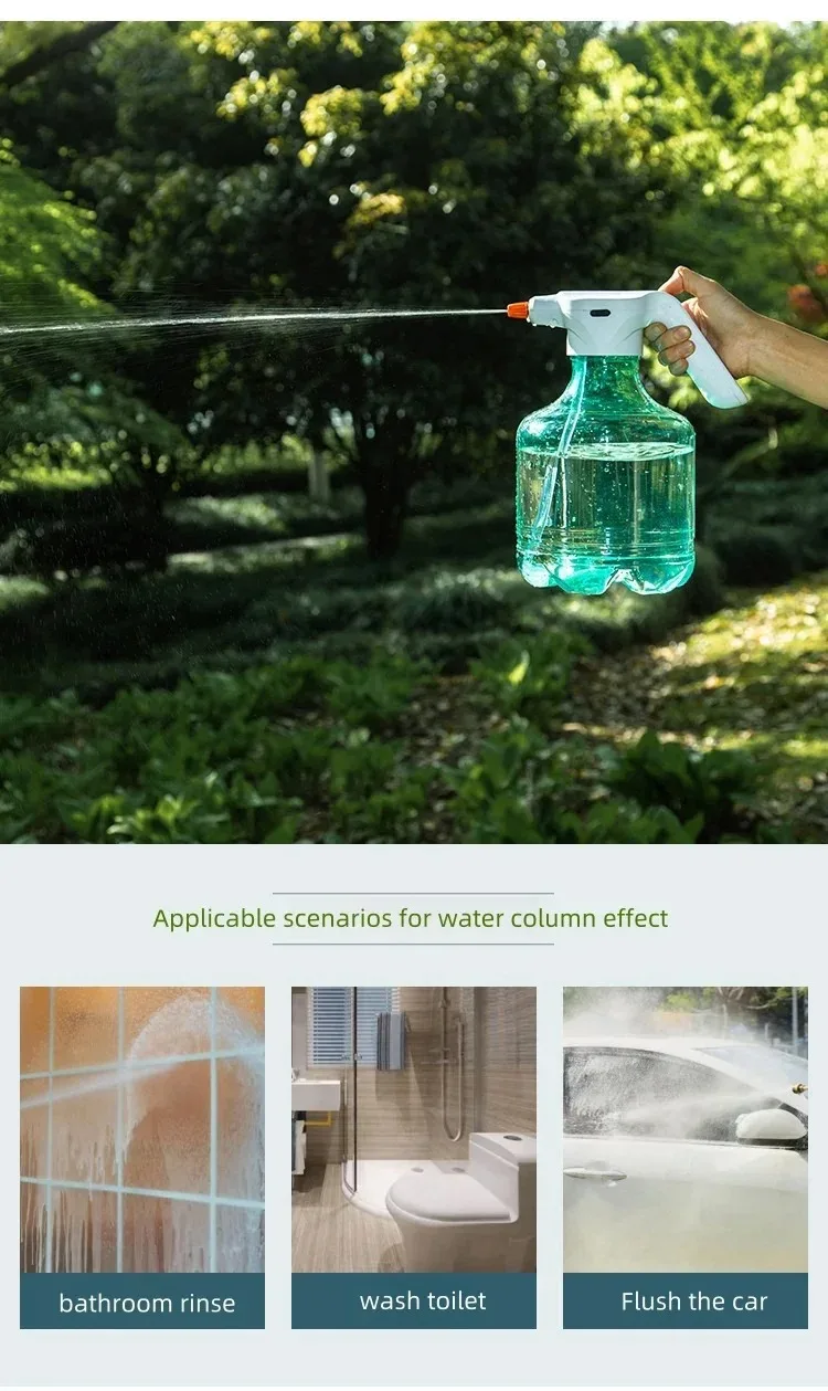 3L Electric Watering Kettle for Gardening Adjustable Sprinkler with Charging Disinfecting and Cleaning Functions
