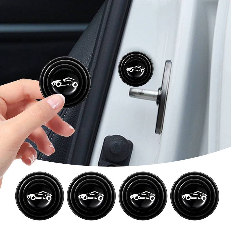 Car Door Shock Absorber Silicone Stickers For Chevrolet Cruze Spark Captiva Aveo Sail Corsa Tracker Onix Lacetti Sonic Cobait Or