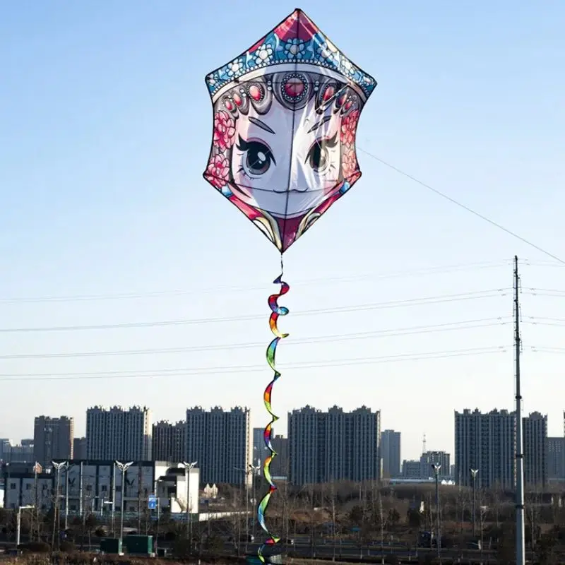 タイガー六角凧素敵な女の子凧オペラ女の子凧スポーツ屋外おもちゃ凧子供のためのプロの凧屋外ゲームドラゴン