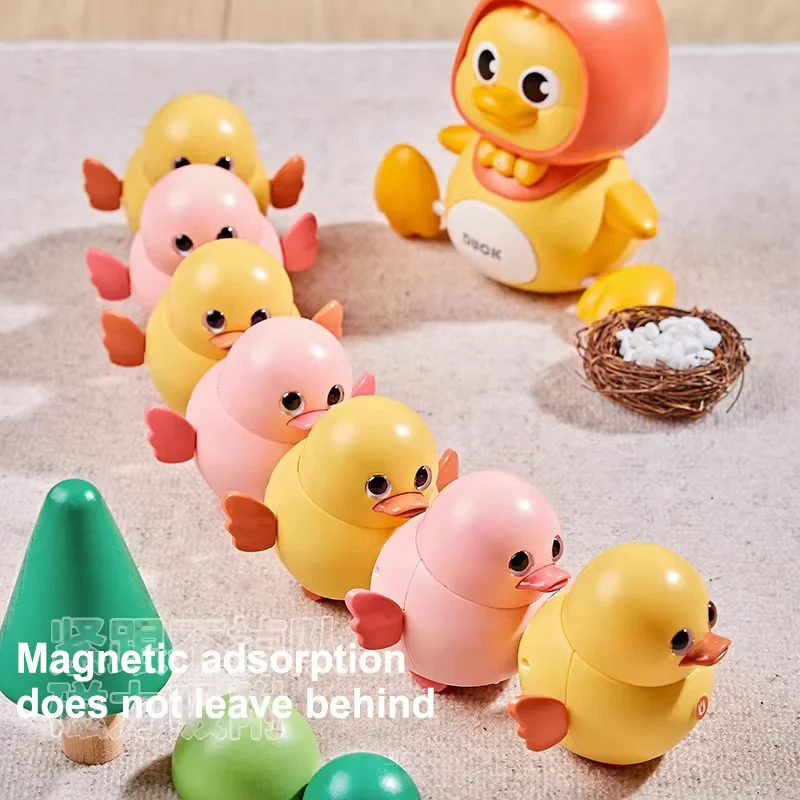 New Baby Learning To Crawl Electric Rocking Duck with Light Off Music Magnetic Baby Soothing Electric Duck Educational Toy Gift