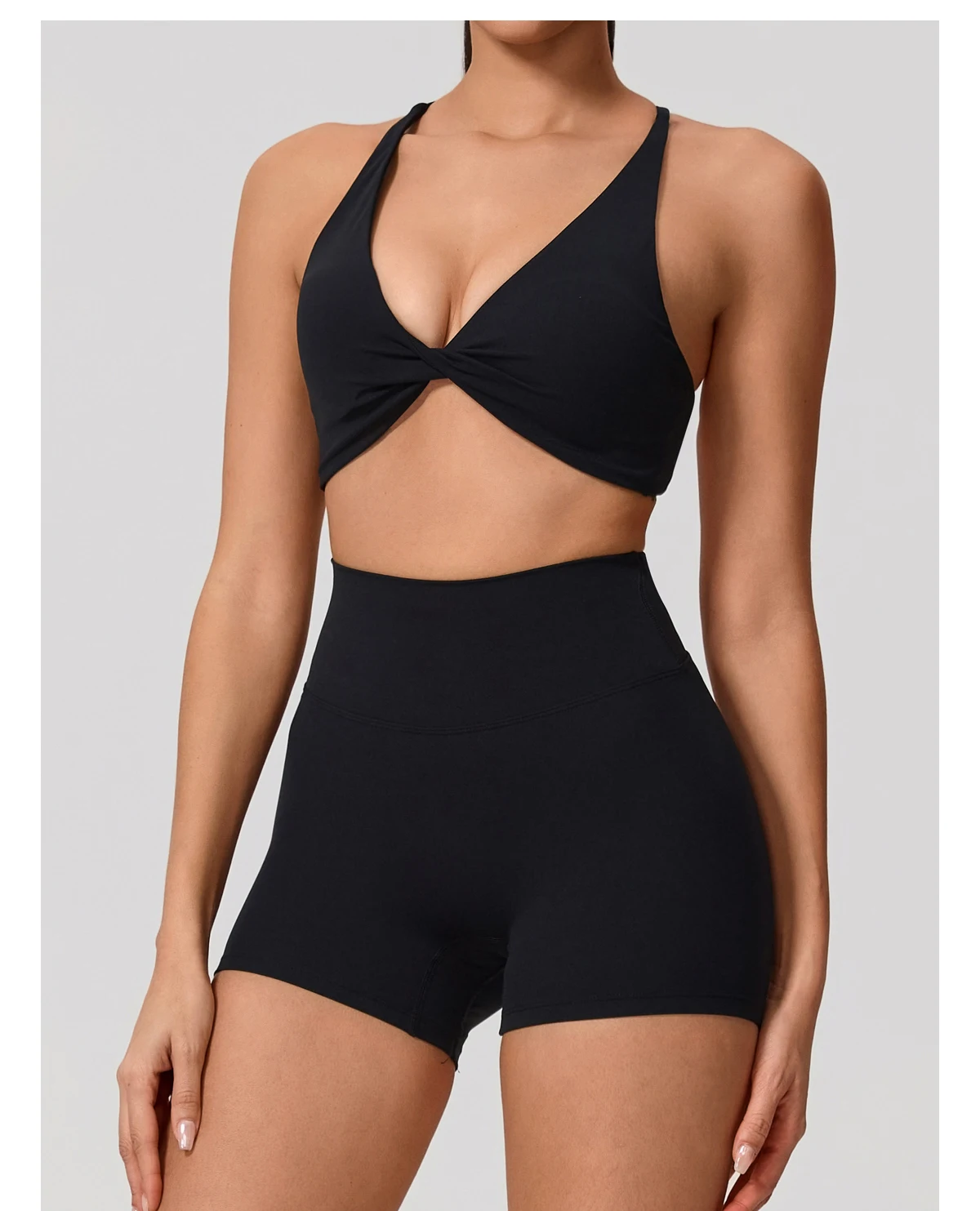 Hearuisavy Sexy Sport-BH für Damen mit Rückenkreuzdesign, Atmungsaktives Yoga-Top, Fitness-Unterwäsche, Workout-Oberteil für Frauen – Detail 34