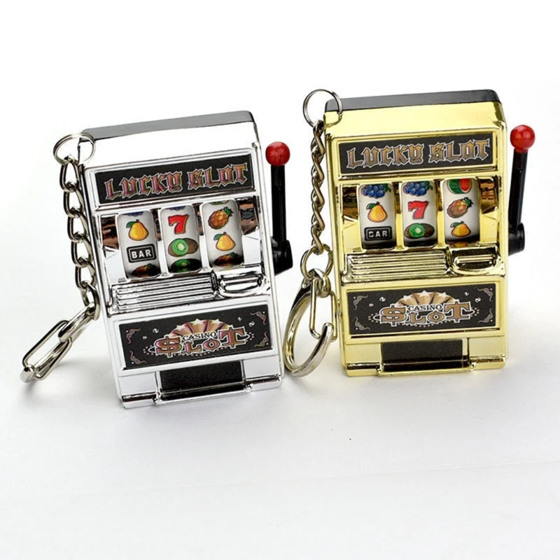 Mini Gambling Keychains Mini Casino Lucky Charm Jackpot Keychains