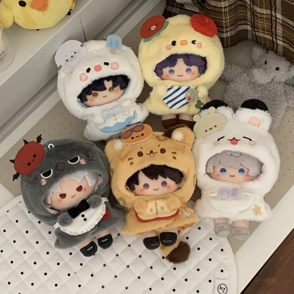 

10cm Doll Clothes For Love And Deepspace Zayne Xavier Rafayel Sylus Caleb Cotton Doll Plush Cloak Bib Doll Accessories Fans Gift