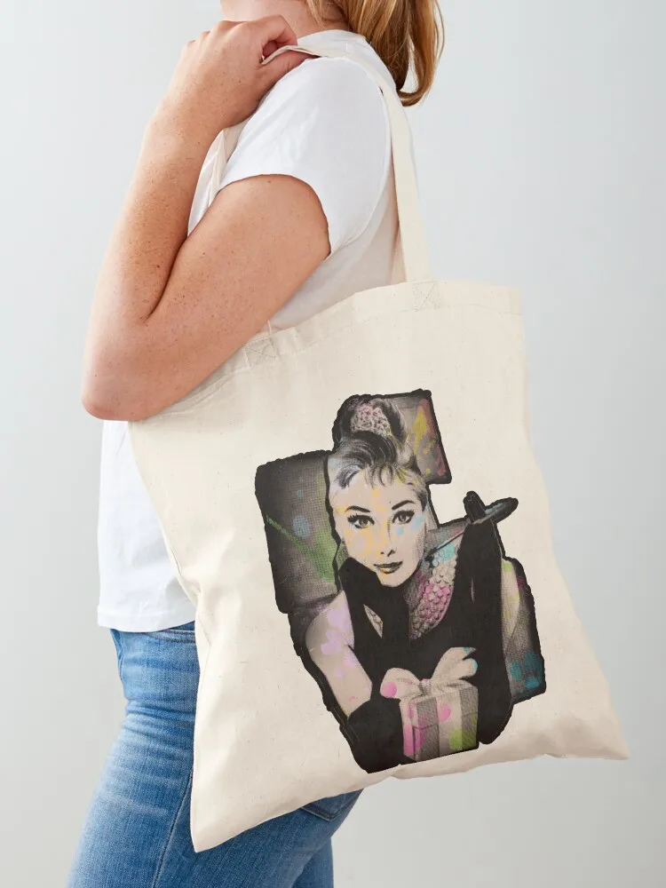 Audrey Hepburn Tote Bag shopping bag logo personalized tote bag shopping tote bags cloth bags