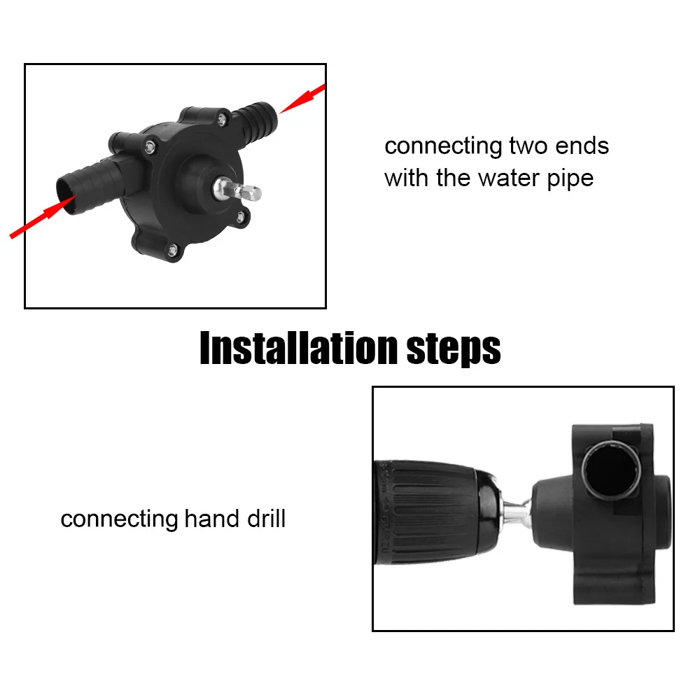 Diesel Oil Fluid Water Pump Electric Drill Pump Portable Home Garden Outdoor Tool Mini Hand Self-priming Liquid Transfer Pumps