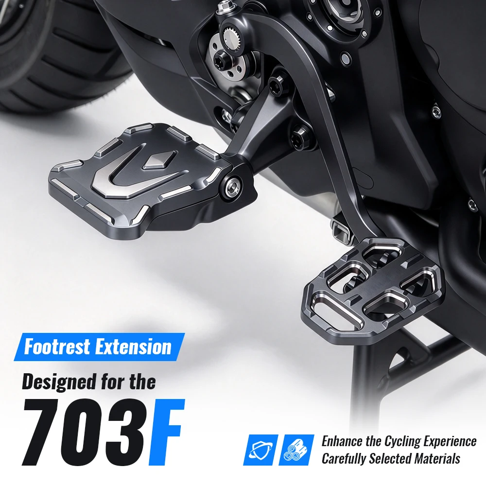 Motorcycle Accessories For Zontes 703F 703 F 2024- Front Foot Brake Lever Pedal Footrest Anti Skid Enlarger Extension Pad