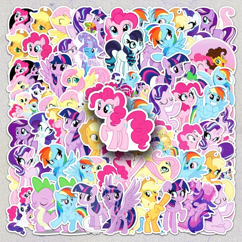 50PCS My Little Pony Twilight Sparkle Cartoon Character Waterproof Sticker Fashion Luggage Laptop DIY Decoration Sticker