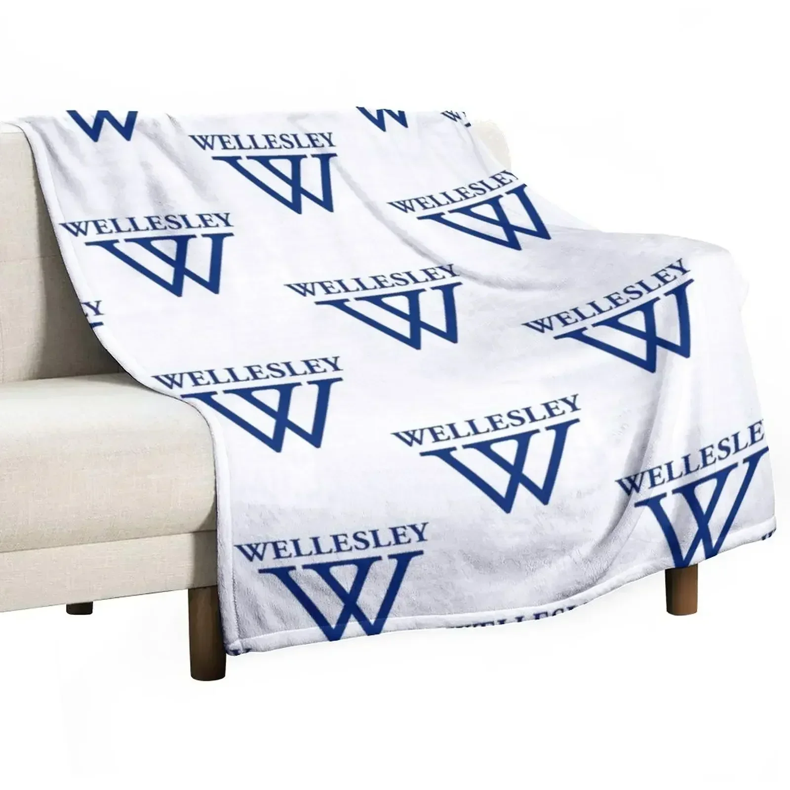 Wellesley University Official Logo Throw Blanket Extra Large Throw Weighted Hairys Tourist Sofa Quilt Blankets For Baby Blankets