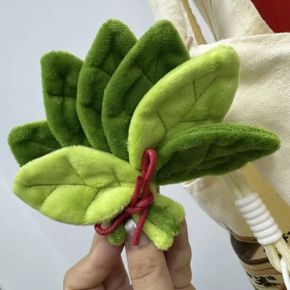 

2Pcs Good Luck Pomelo Leaf Pendant Green Dispelling Bad Luck Key Chain Creative Portable Leaf Shape Keyring Female Lady