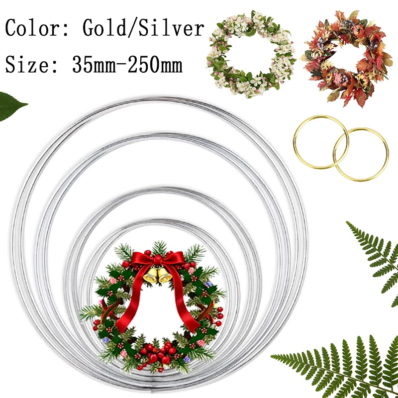 1-20pcs Metal Dream Catcher Dreamcatcher Rings Macrame Craft Hoops DIY Wedding Wind Chime Hanging Decorations Accessory 35-250mm