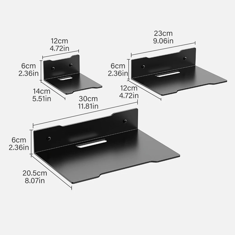 Supporto per montaggio a parete nessuna punzonatura ispessimento staffa metallica cavo nascosto Rack galleggiante proiettore Router Rack di