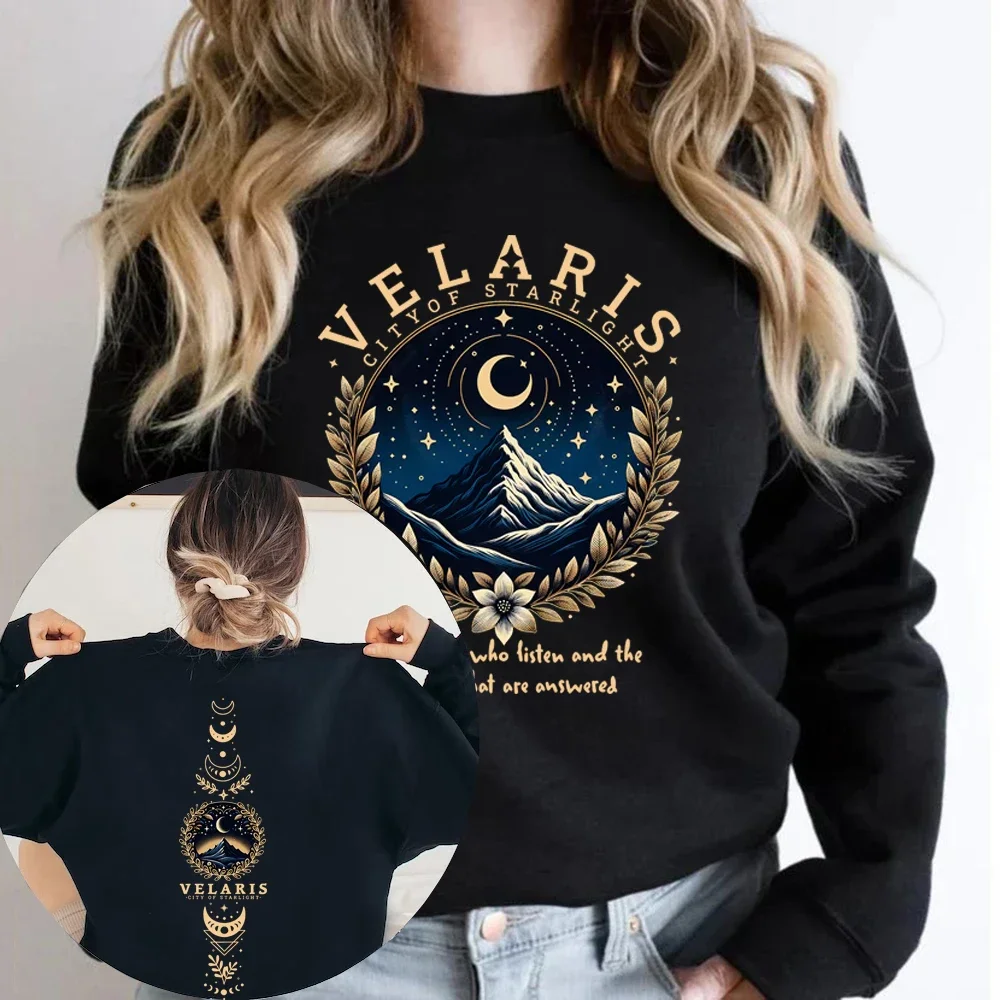 Velaris City of Starlight Sweatshirt ACOTAR Hoodie The Night Court Sweatshirt Women Graphic Hoodies Vintage SJM Merch Pullover