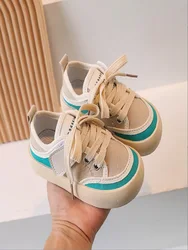 Girls' Canvas Shoes 2024 Spring Autumn New Baby Cloth Sports Shoes Soft Sole Breathable Children's Casual Shoes Black, Green,