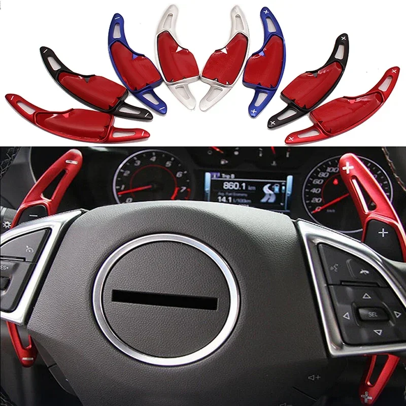 

Aluminum Paddle Shifters Steering Wheel Shift Paddles Decoration Trim Car Styling for Chevrolet Camaro 2016-2023