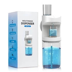 550ml Automatic Mouthwash Dispenser Rechargeable Mounted Mouth Wash Dispensers 3 Dispensing Levels with Magnetic Cups Storage