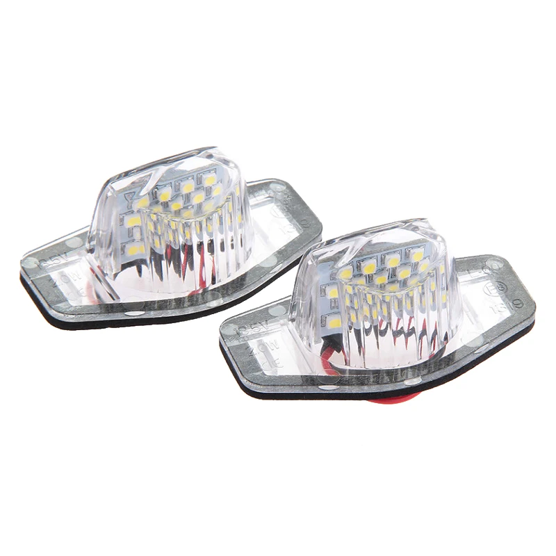 แผ่นเรืองแสงป้ายทะเบียนรถ LED สำหรับฮอนด้า CRV Fit JAZZ Crosstour Odyssey ปราศจากข้อผิดพลาด2x