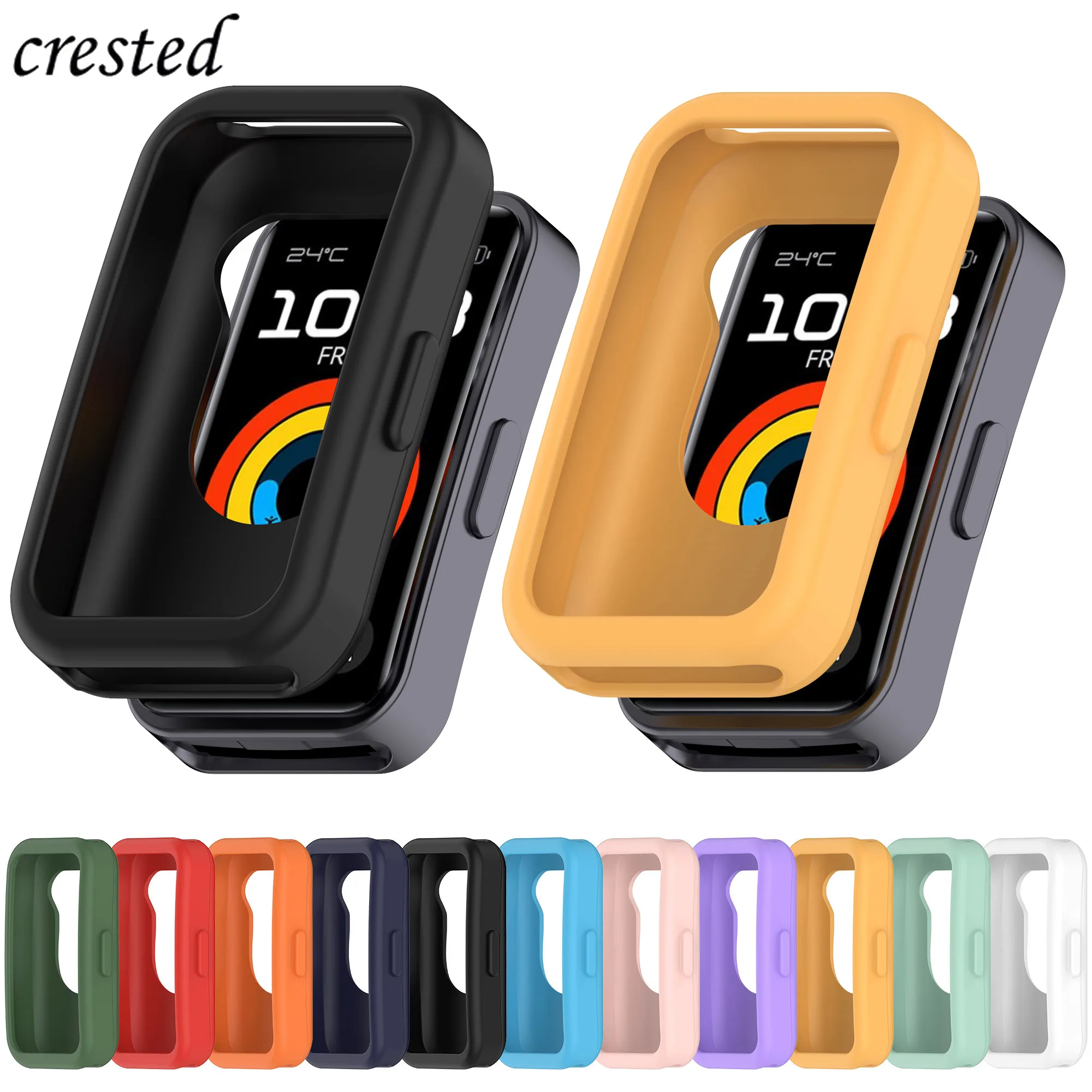 Soft Silicone case For HUAWEI band 9/9 NFC straps accessories comfortable Protector bumper shell for HUAWEI band 8/8 NFC cover