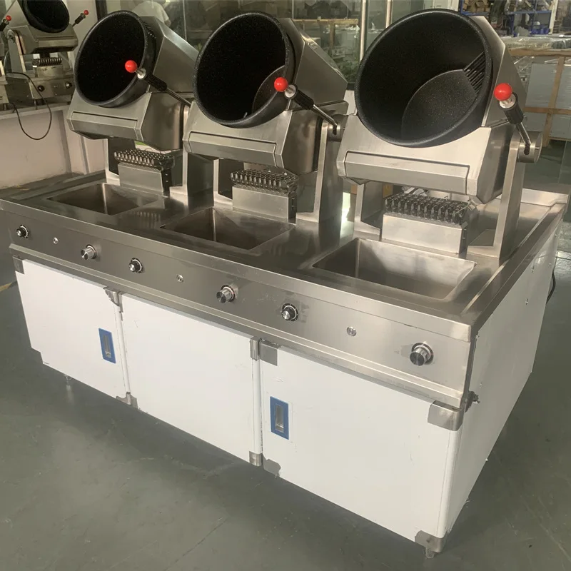 Automatic Vegetable Fried Rice Gas Noodle Mixer Cooking Machine Stirring Cooker Robot Machine Cooking Equipment Pasta Cooker