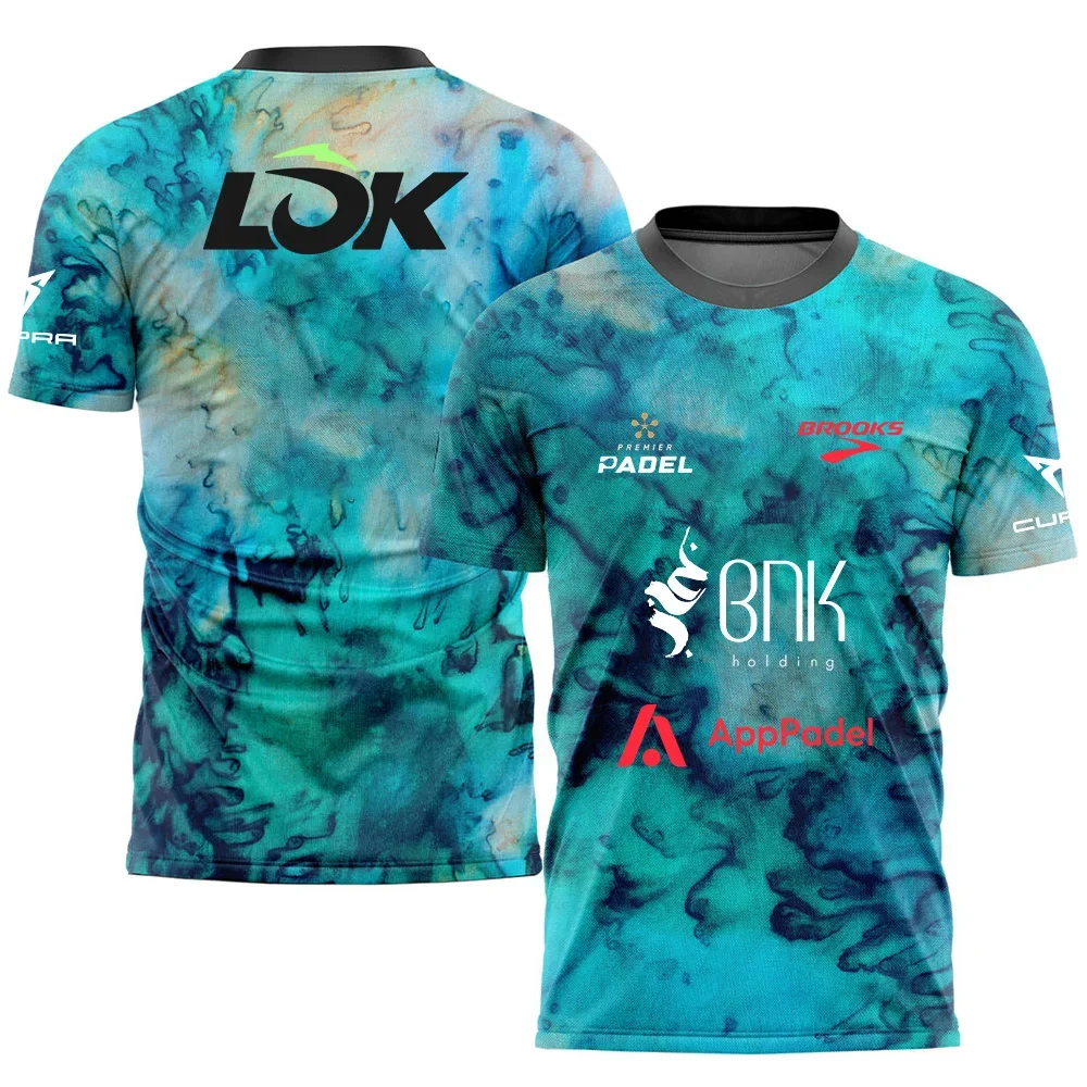 تي شيرت Padel للتنس، زي تنس سريع الجفاف وجيد التهوية، زي المنافسة الأولمبية، تي شيرت صيفي بأكمام قصيرة