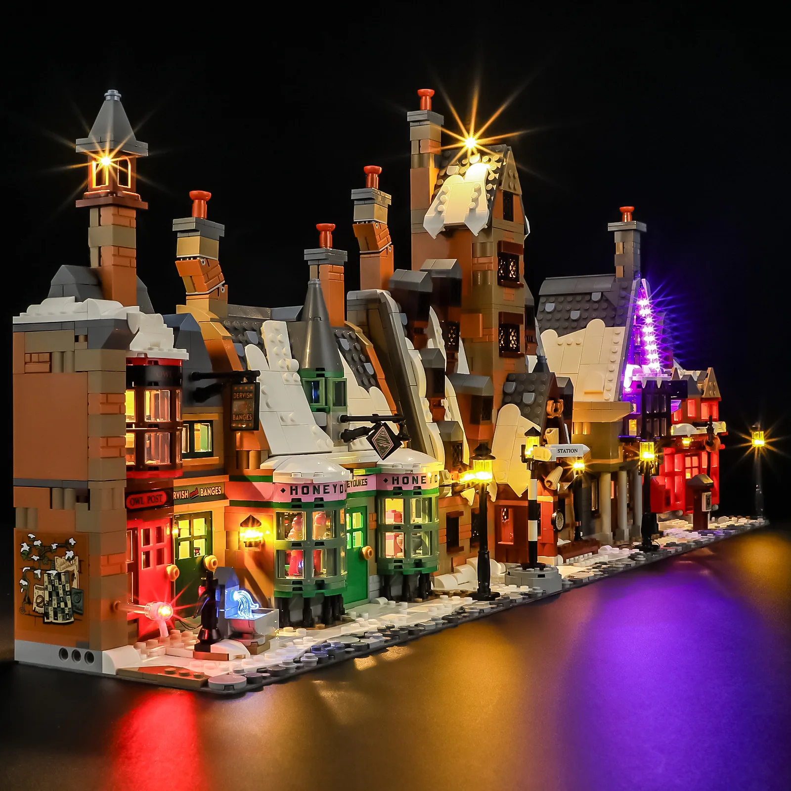 (Only LED Light No Bricks) 76457 Hogsmeades Collector's Edition Ideas (Not Include Building Blocks Kits Sets Model)