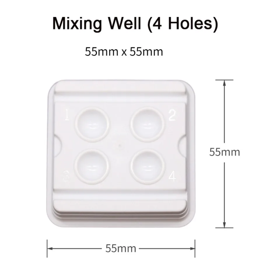 치과 도구 의치 가공 혼합 플레이트, 일회용 혼합 웰, 플라스틱 혼합 약 접시, 4 홀, 2 홀, 10 개
