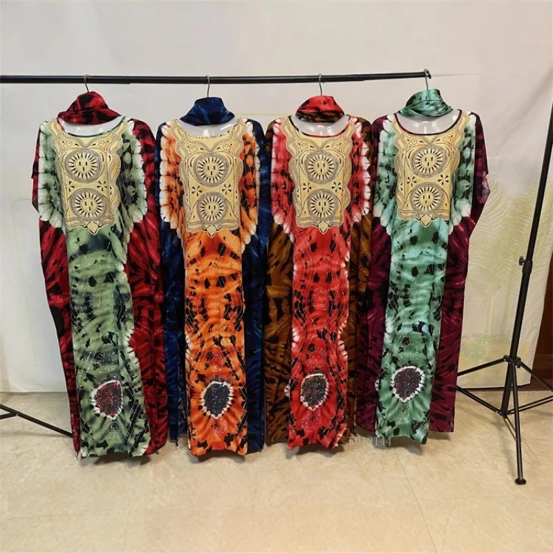 

Elegant Loungewear Robe Women's Off Shoulder Diamond Print Kimono Viscose Long Sleeve Cover Up Fringe Scarf