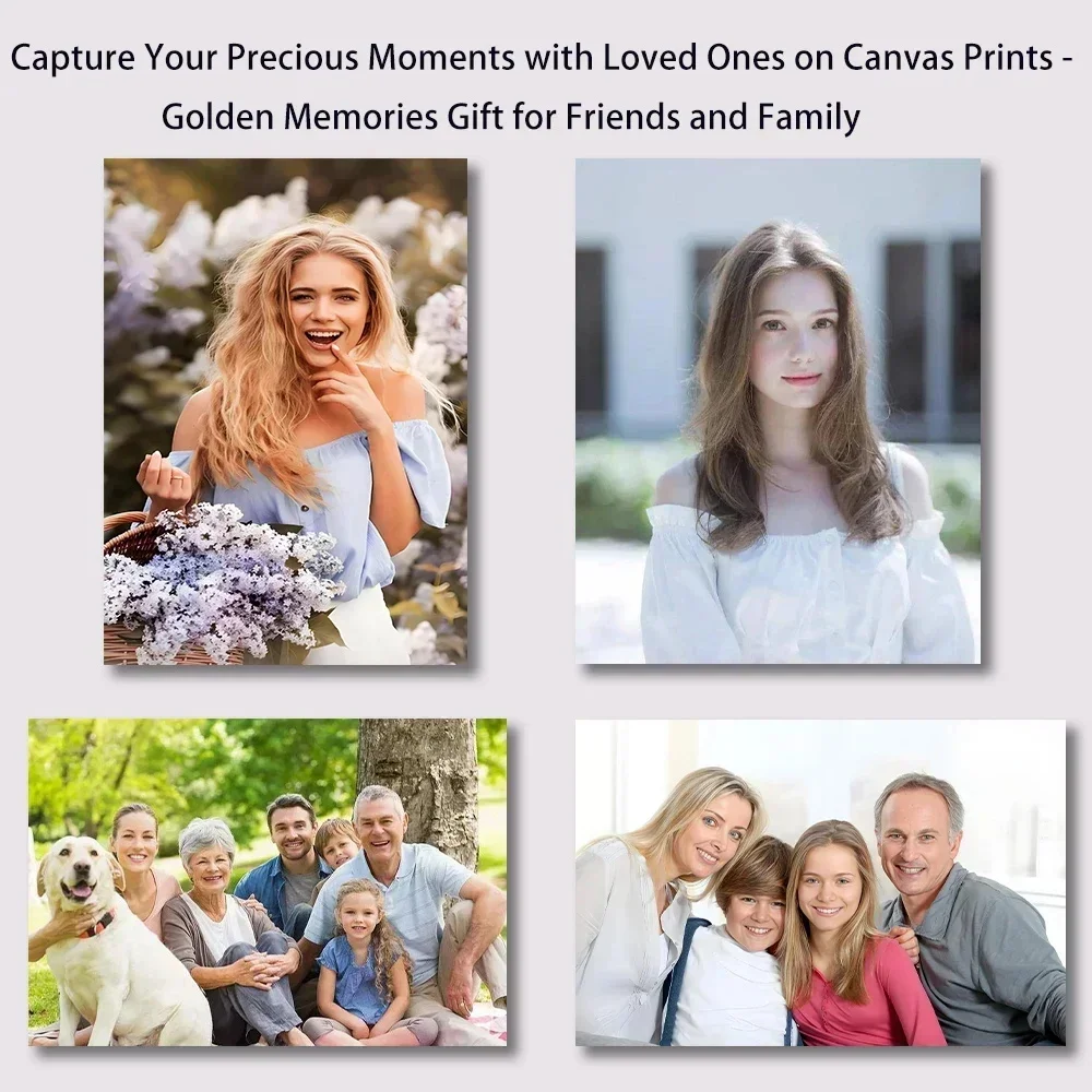 Benutzerdefinierte Leinwand Malerei Hochzeit Familienleben Fotos personalisierte Poster Wand Kunst benutzerdefinierte Urlaub Geburtstag Geschenke Zimmer Dekor – Detail 5