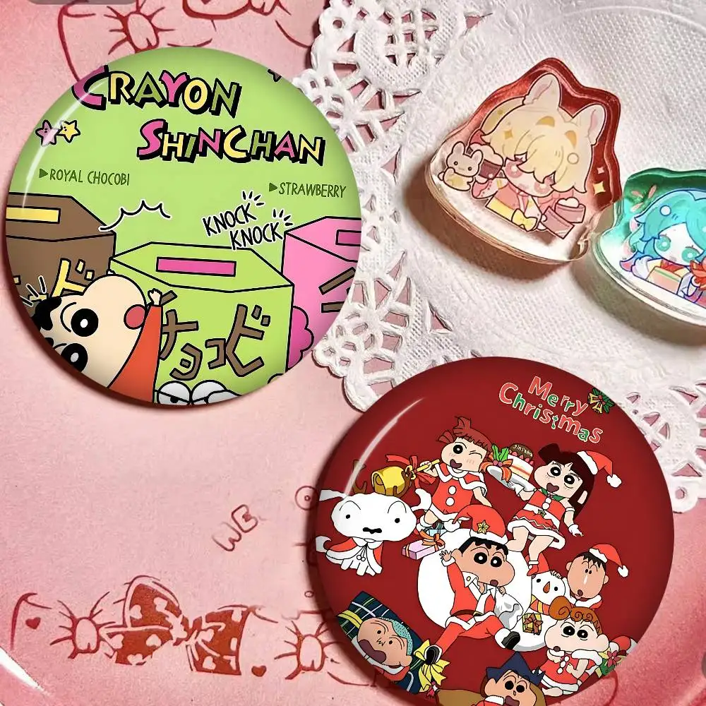 Cute Manga C-Crayon S-Shin-Chans Soft Button Pin Bright Printed Icon Gift For Friends Badge Collar Brooch Lapel Pin Metal