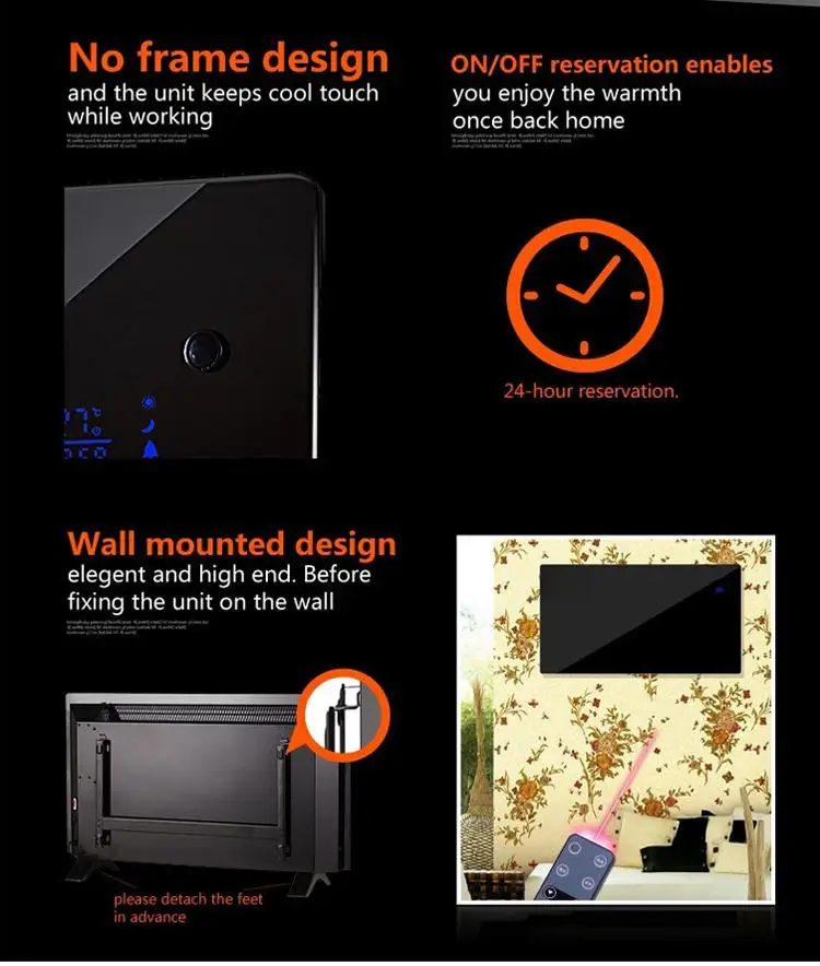 STLF ترموستات مخصص لوحة زجاجية مسخن الحائط سخان كهربائي سريع التسخين #5