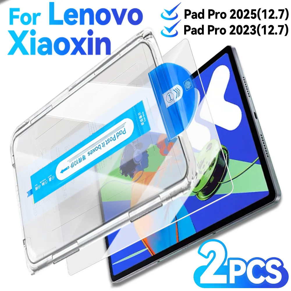 

2-1PCS Tempered Glass for Xiaoxin Pad Pro 2023 2025 12.7 Screen Protector 9H Anti-Scratch Tablet Easy Install Dust Removal Film