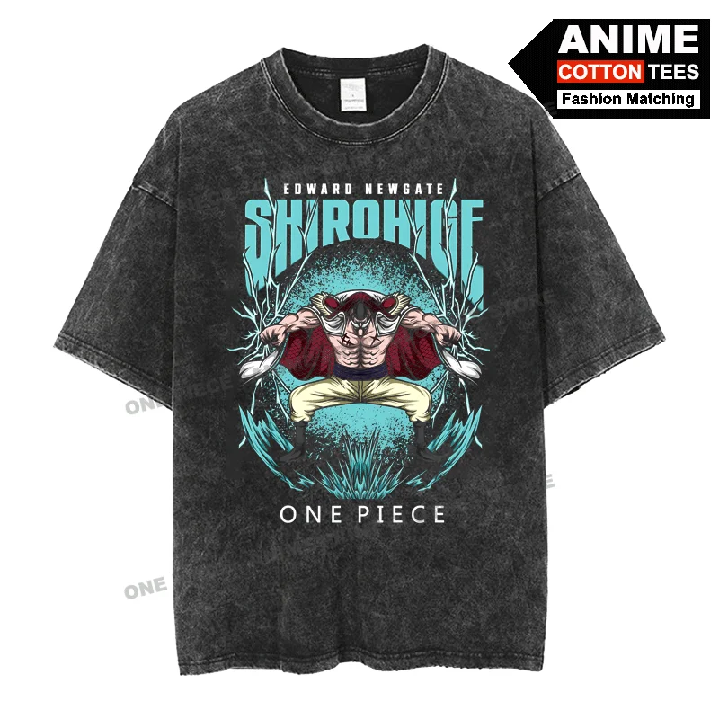 

Anime Peripheral Clothing ONE PIECE - Shock fruit · Edward Newgate Print T Shirt Cotton Loose Men Women Casual Short Sleeve Tees