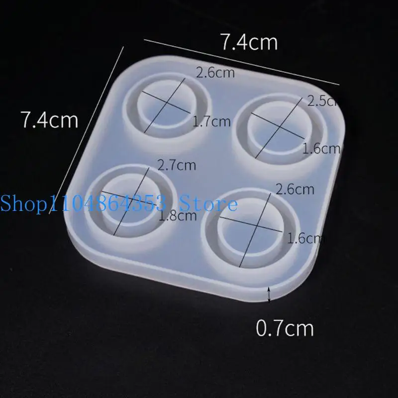 Prachtige kristallen epoxy ring mallen set ronde zachte siliconen transparante sieraden maken hars mallen ring gietvorm