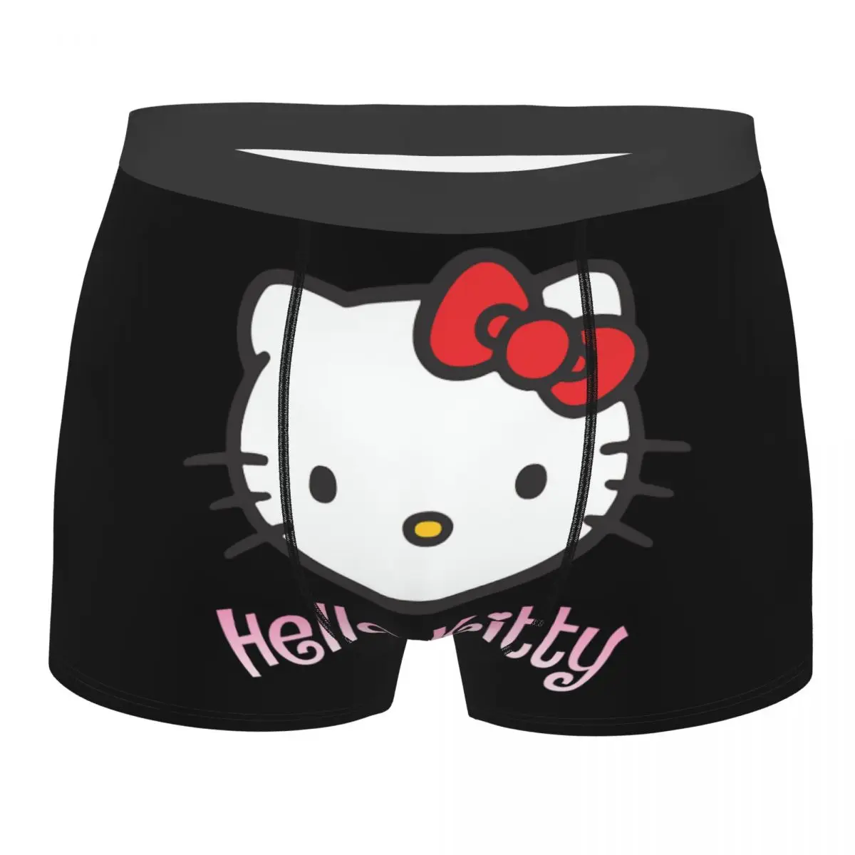 

Индивидуальное мужское модное нижнее белье Hello Kitty, боксеры с котом из мультфильма, мягкие шорты, трусы, трусы