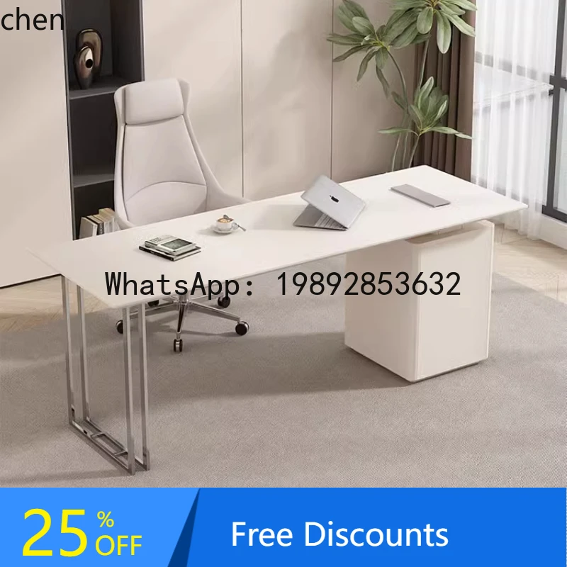 

desk Italian solid wood baking paint simple computer home study writing desk