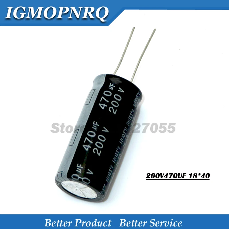 5pcs electrolytic capacitor 200V470UF 18*40 volume 470UF 200V 18*40MM 200V470UF new